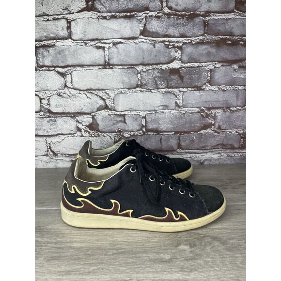 Isabel Marant Gilly Cholita Flame Black Fabric Lace Up Sneakers Women 37EU/6.5US - Picture 1 of 16